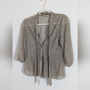 Cat blouse, Tu, size 8